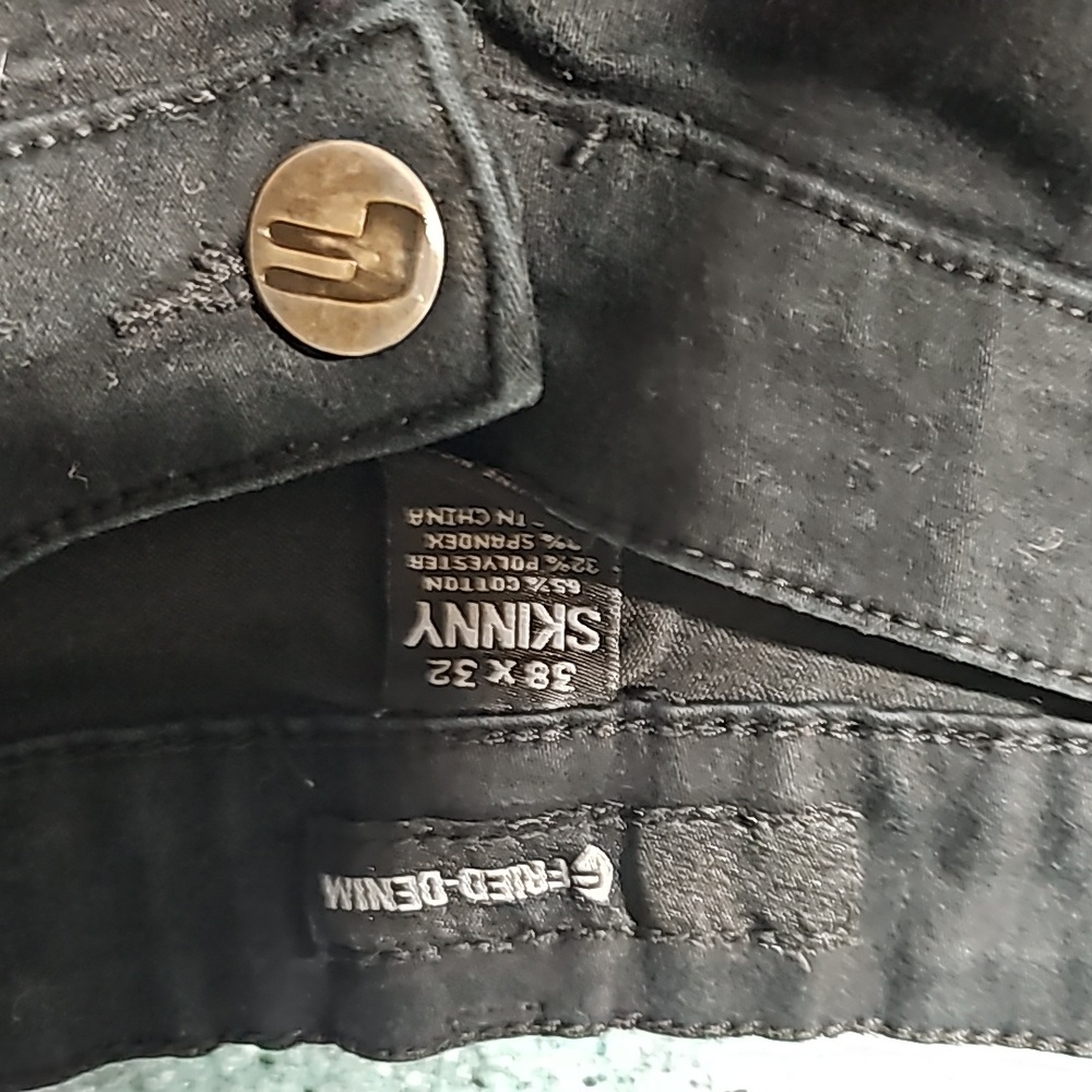 Mens Black Jeans 38 x 32